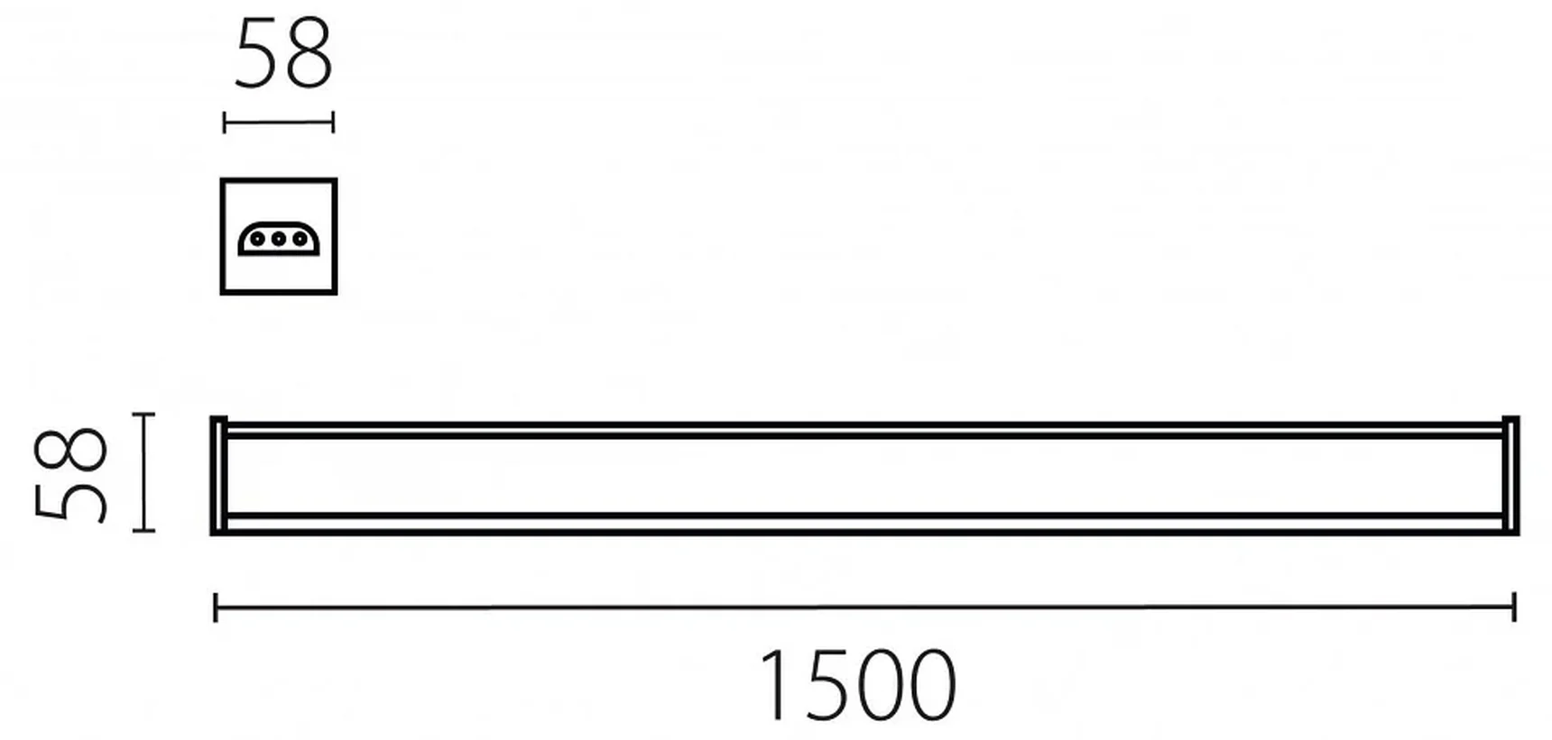 456607 Светильник TRITO LED 60W 6000LM 120G ЧЕРНЫЙ 3000/4000/6000K