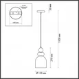 4589/1B SUSPENTIONI LN21 129 золотой подвесной светильник E27 60W 220V GILLIAN