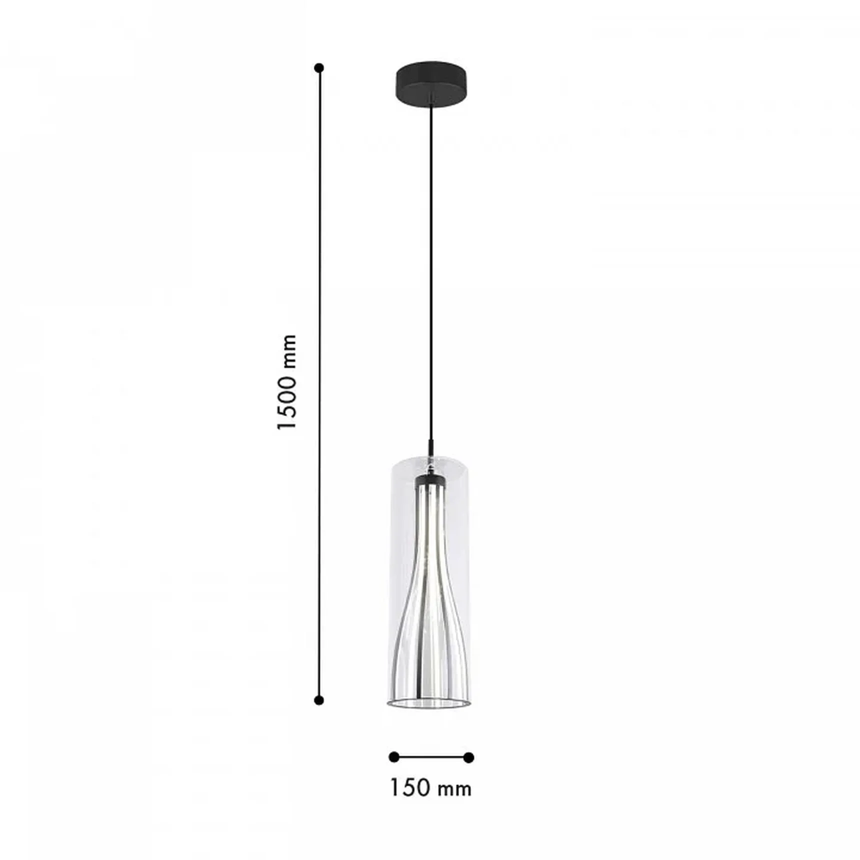 4627-1P, Подвесной светильник, D150xH500/1500, LEDx20W, 1360LM, 4000K