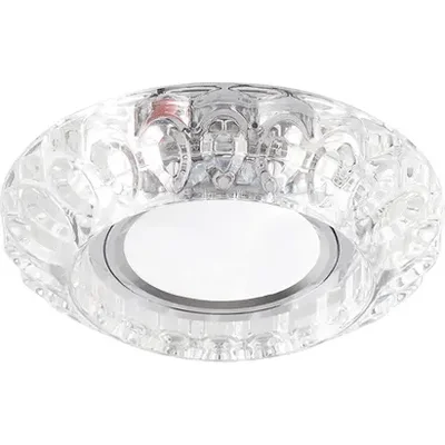 Светильник потолочный встраиваемый со светодиодной подсветкой 15LED*2835 SMD 4000K, MR16 50W G5.3, прозрачный, CD987 с драйвером в комплекте