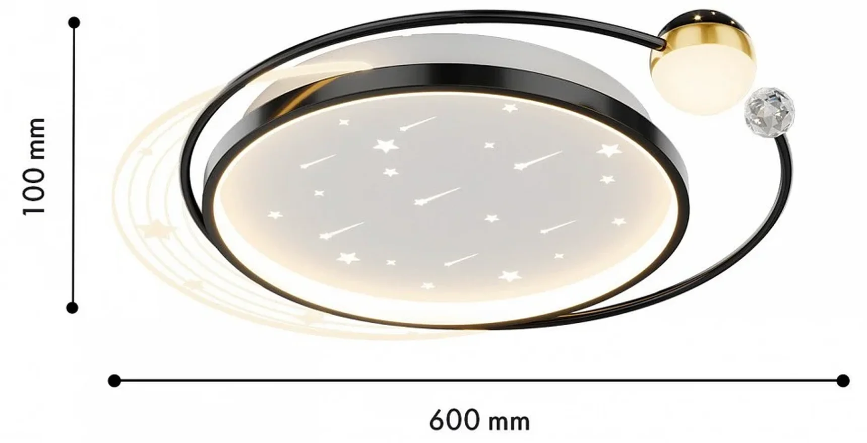 4742-5C, потолочный светильник, L500xW600xH100, LEDx34W/68W, 1800/3000LM, 3000/4500/6000K, remote control