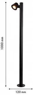 4744-1F, уличный светильник, L200xW50xH1000, LEDx10W, 196LM, 3000K, IP54