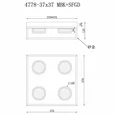 Накладной светильник Link 4778-37x37 MBK+SGD