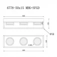 Накладной светильник Link 4778-50x15 MBK+SGD