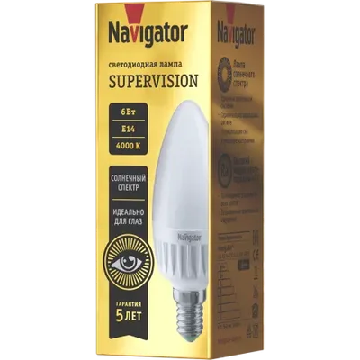 Светодиодная лампа NLL-C37-6-230-4K-E14-FR-SV