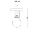Накладной светильник Imperiumloft RH Utilitaire Socket 48,071
