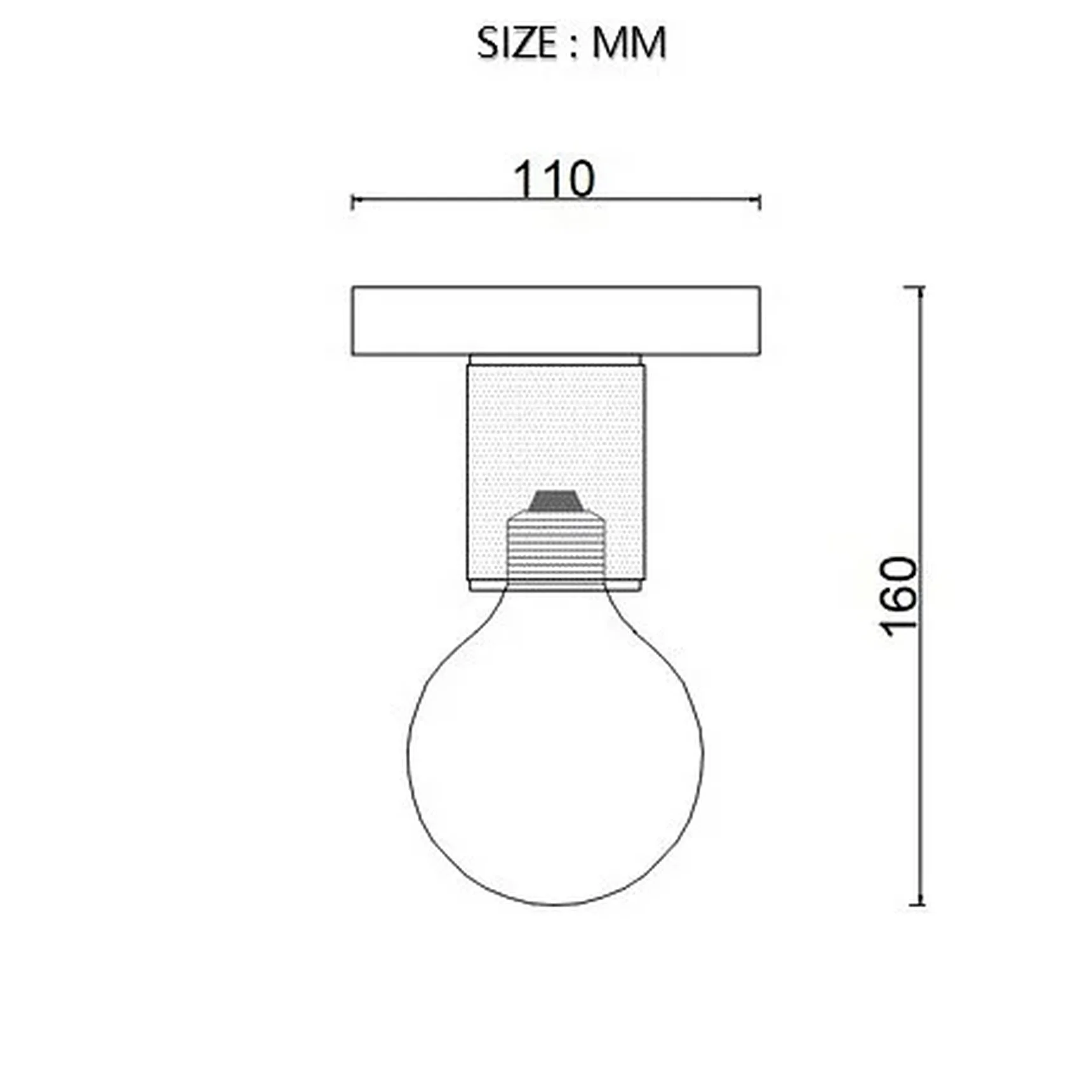 Накладной светильник Imperiumloft RH Utilitaire Socket 48,071