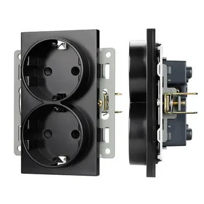 Механизм электрической розетки SCT-MEUD-PL-BK (250V, 16A) (Arlight, -)