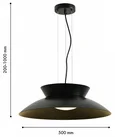 4843-1P, Подвесной светильник, D500xH200/1000, LEDx24W, 1840LM, 3000/6000K