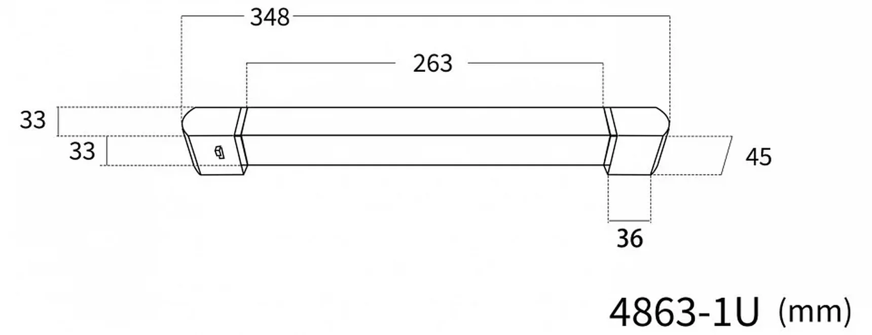 4863-1U, трековый светильник, L348xW33xH45, LEDx20W, 220V, 1418LM, 3000-6000K