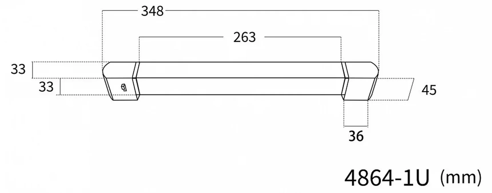 4864-1U, трековый светильник, L348xW33xH45, LEDx20W, 220V, 1418LM, 3000-6000K