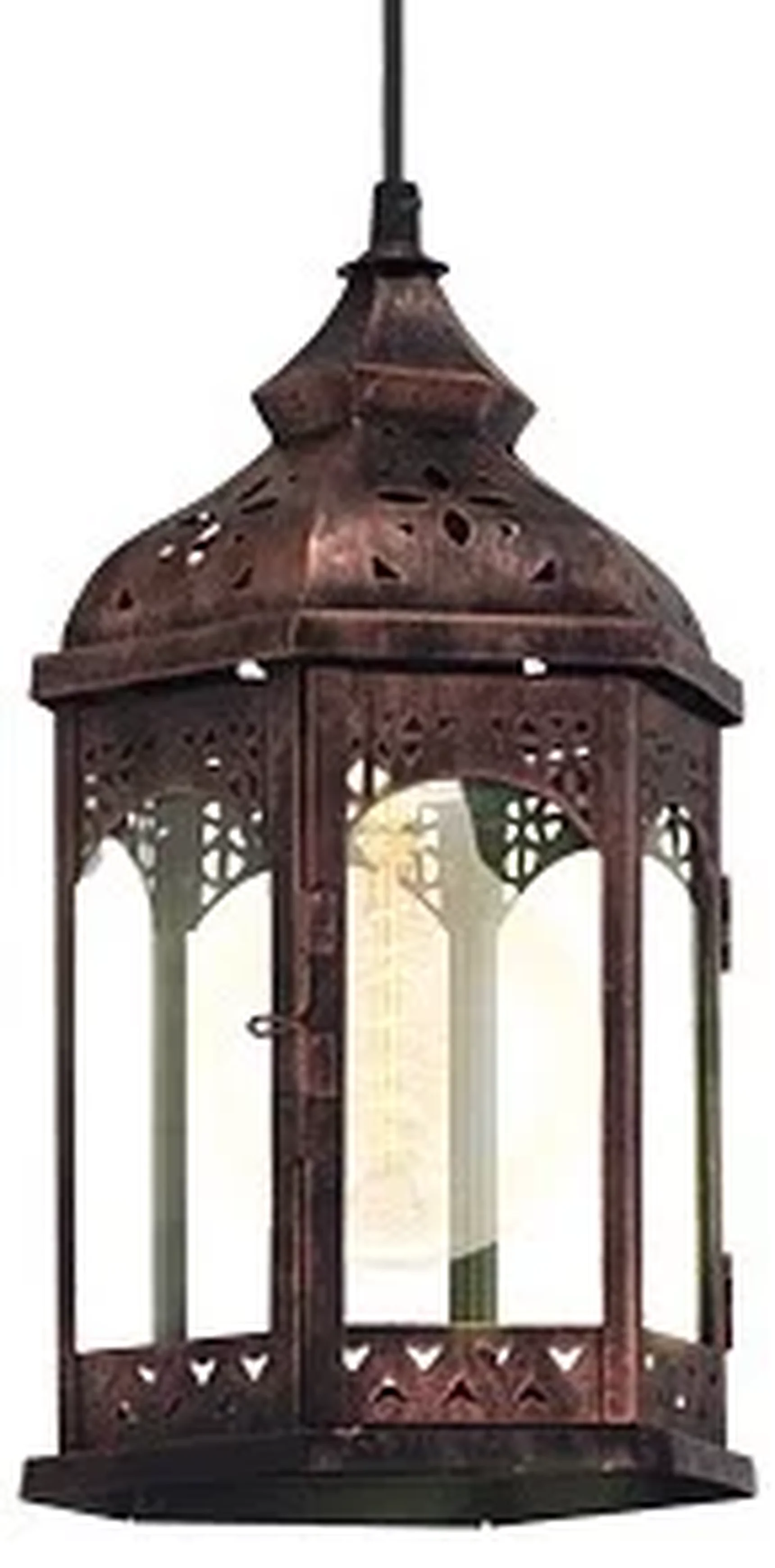 Подвесной светильник REDFORD 1, 1x60W (E27), D170, H1100, сталь, медный/cтекло