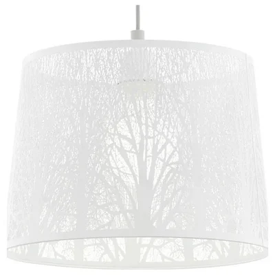 Подвесной светильник HAMBLETON, 1x60W (E27), D350, H1100, сталь, никель матовый/сталь, белый