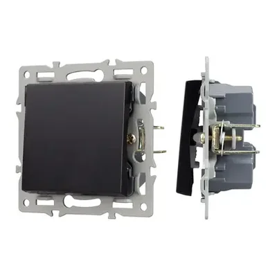 Механизм выключателя одноклавишный перекрёстный SWT-MKX1-PL-BK (250V, 16A) (Arlight, -)