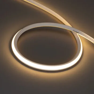 Светодиодная лента герметичная MOONLIGHT-3D-T-X544-10x10mm 24V Warm3000 (8 W/m, IP67, 5m, wire x1) (Arlight, Вывод боковой, 5 лет) 055192