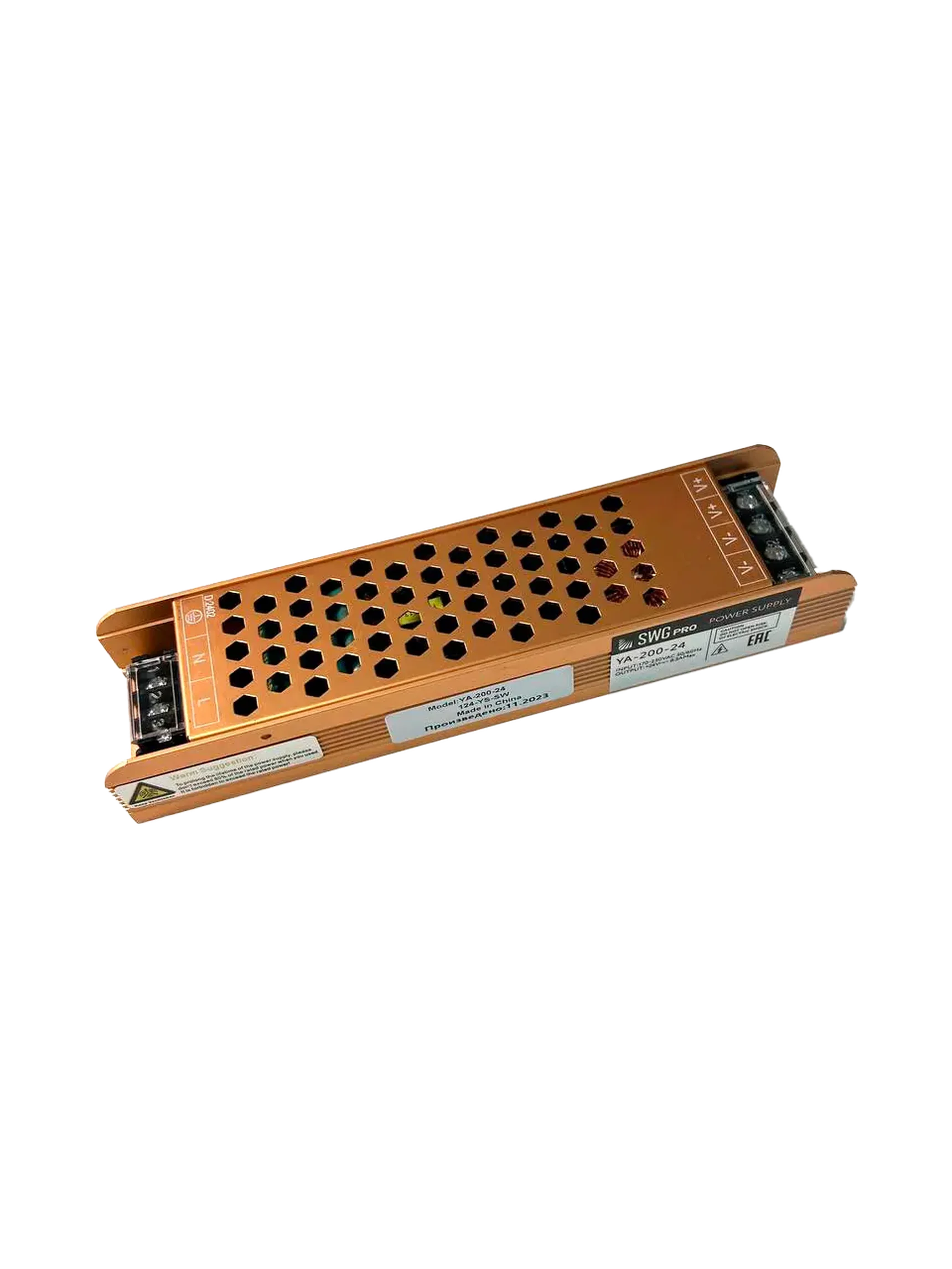 Блок питания для светодиодной ленты, 200Вт, 24В, YA-200-24