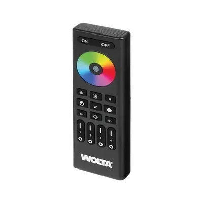 Пульт WOLTA SMART WRC-07/BK для лент RGB, RGBW, RGBW+MIX, 4 зоны IP20 2,4ГГц черный