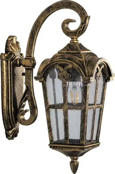 Светильник садово-парковый, 60W 230V E27 черное золото, PL103