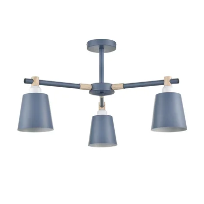 8098/3C MODERNI LN25 синий/синий металл, дерево/металл Люстра потолочная Е27 3*60W 220V ROSALINA