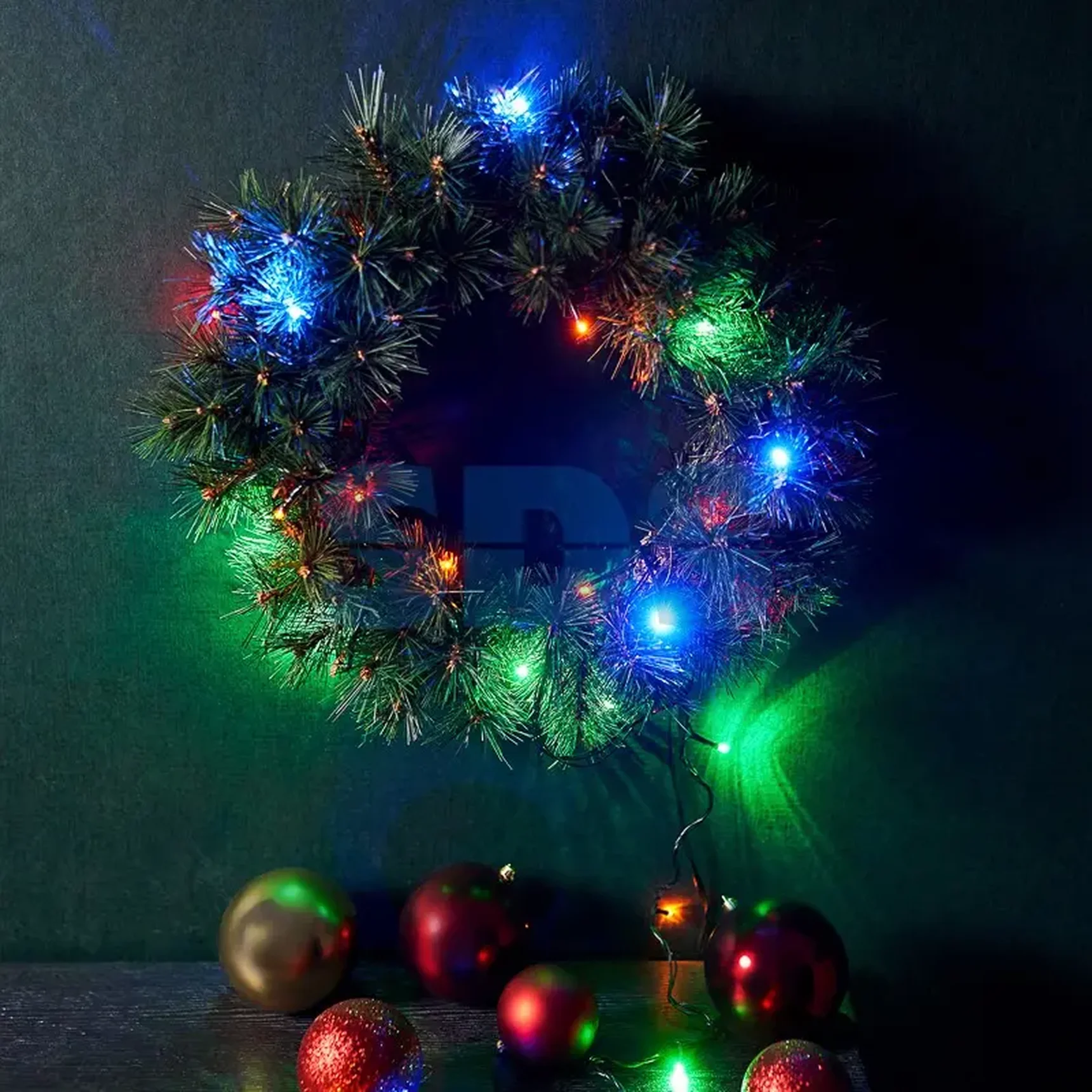 Гирлянда Твинкл Лайт 4 м, темно-зеленый ПВХ, 25 LED, цвет мультиколор