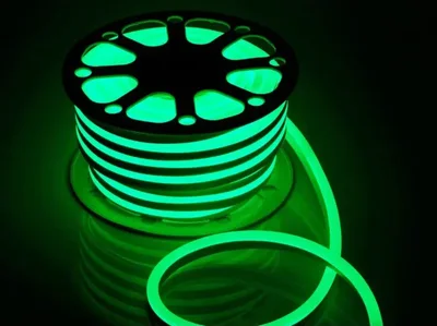 Лента Гибкий Неон GLS-2835-120-9.6-220-BNL-IP67-G катушка 50м + шнур питания