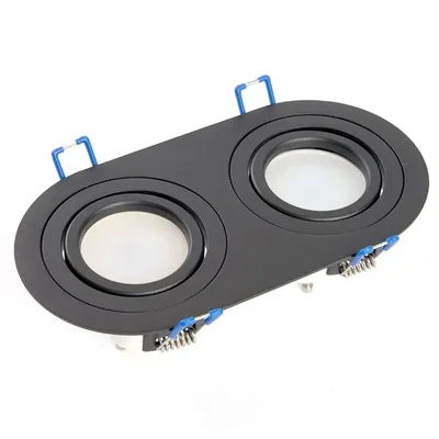 Светильник потолочный встраиваемый, DL2812 MR16 50W G5.3 "прямоугольник", черный, 48459