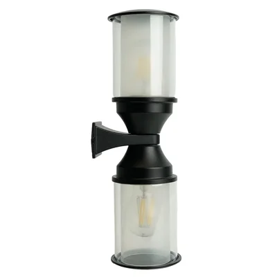 Светильник садово-парковый Feron DH1402, на стену, 2*E27 220-240V, черный
