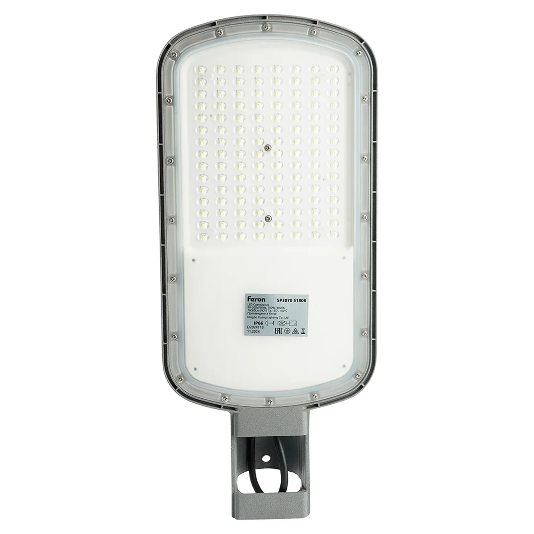 Светодиодный уличный консольный светильник Feron SP3070 100W 4000K AC90-300V, серый