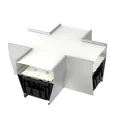 Светильник коннектор Feron AL4036X 6W 660Lm 3000К-4000К-6400K, X-образный, с ручным переключением режимов, серебро, 160*160*70мм возмож. соедин. в линию,серия RetailRay