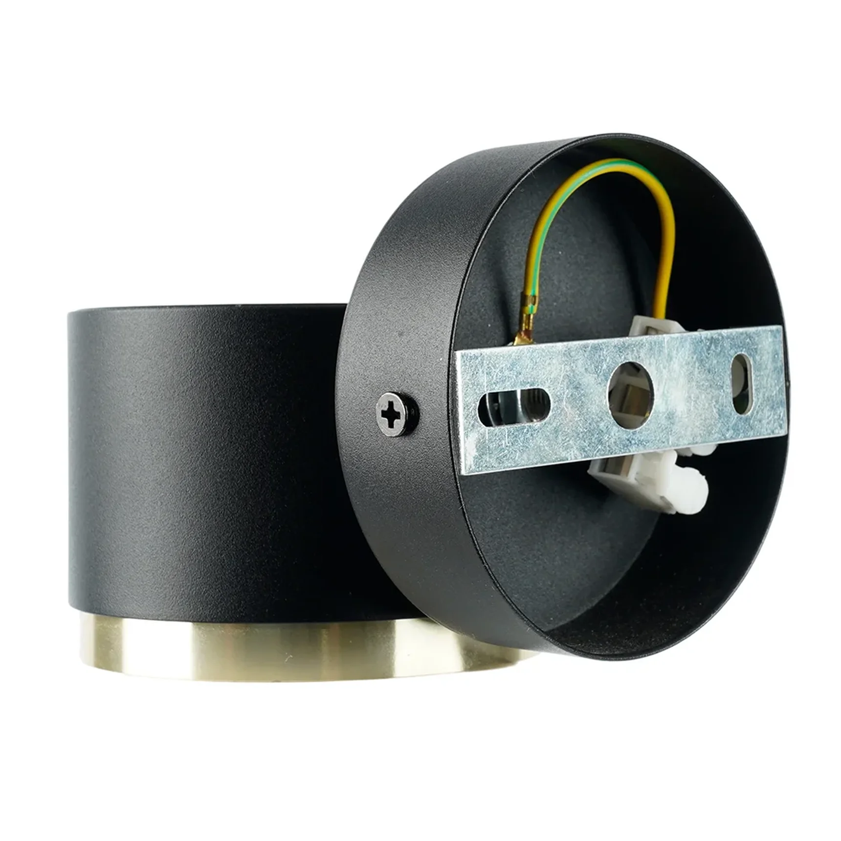 Светильник настенный Feron HL4598 Barrel DUET 12W, 230V,GX53, черный + золото IP20