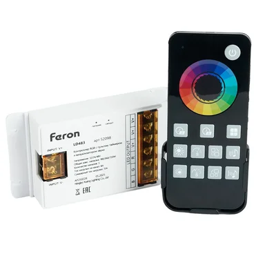LD483 Контроллер RGB с пультом, таймером и визуализатором звука, 12-24-48V
