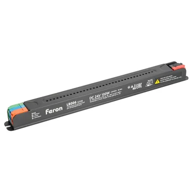 Трансформатор для светодиодной ленты с диммированием 100W 24V IP20 , клипсы, LB006
