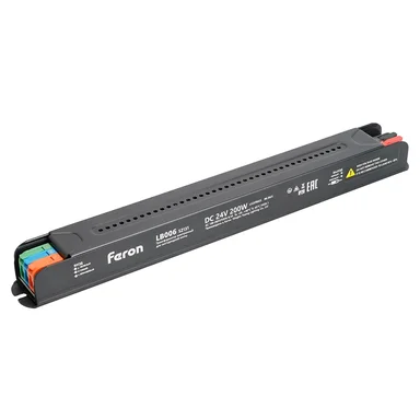 Трансформатор для светодиодной ленты с диммированием 200W 24V IP20 , клипсы, LB006
