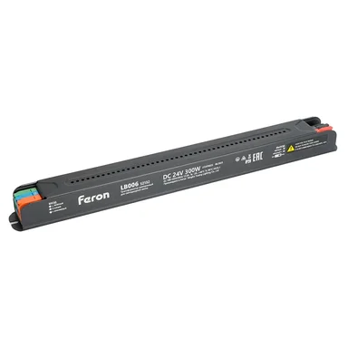 Трансформатор для светодиодной ленты с диммированием 300W 24V IP20 , клипсы, LB006