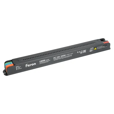 Трансформатор для светодиодной ленты с диммированием 300W 24V IP20 , клипсы, LB006