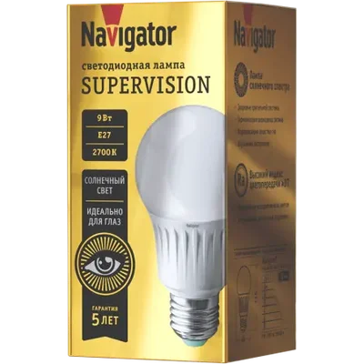 Светодиодная лампа NLL-A60-9-230-2.7K-E27-FR-SV