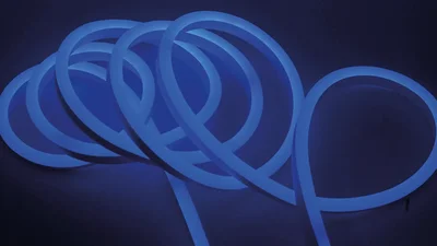 Неоновая лента светодиодная SMD 220В 2835, 120 LED/м, 6 Вт/м, 220В , IP65, Цвет: Синий, NE-2180-220-6-B-65