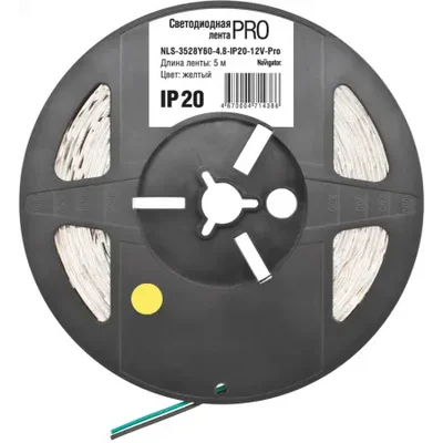 Светодиодная лента NLS-3528Y60-4.8-IP20-12V-Pro R5