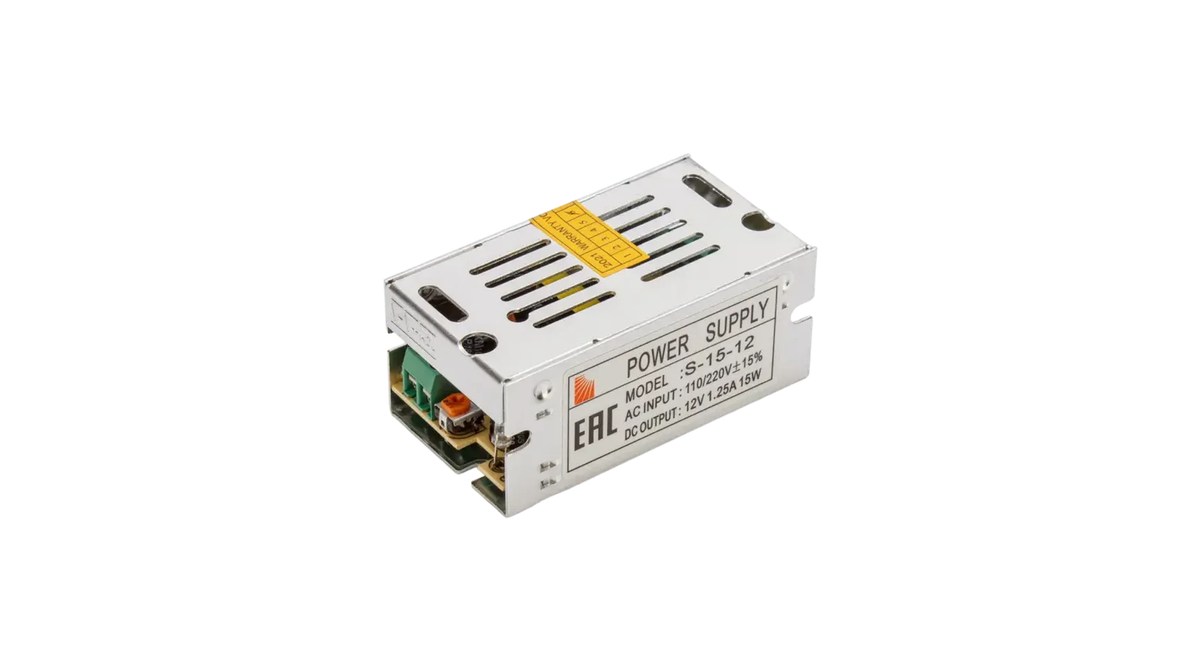 Блок питания для светодиодных лент 12V 15W, S-15-12