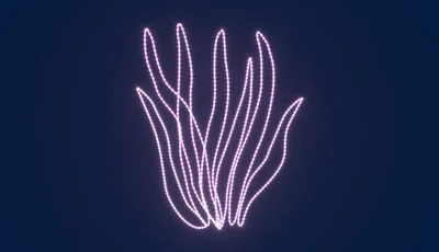 Светодиодная консоль Rich LED на металлокаркасе, Водоросли, 220 В, RL-KN-S-01-10