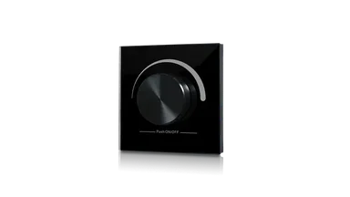 Радио панель W-DIM-B встраиваемая в стену с валкодером на 1 зону, черная