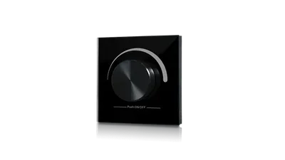 Радио панель W-DIM-B встраиваемая в стену с валкодером на 1 зону, черная