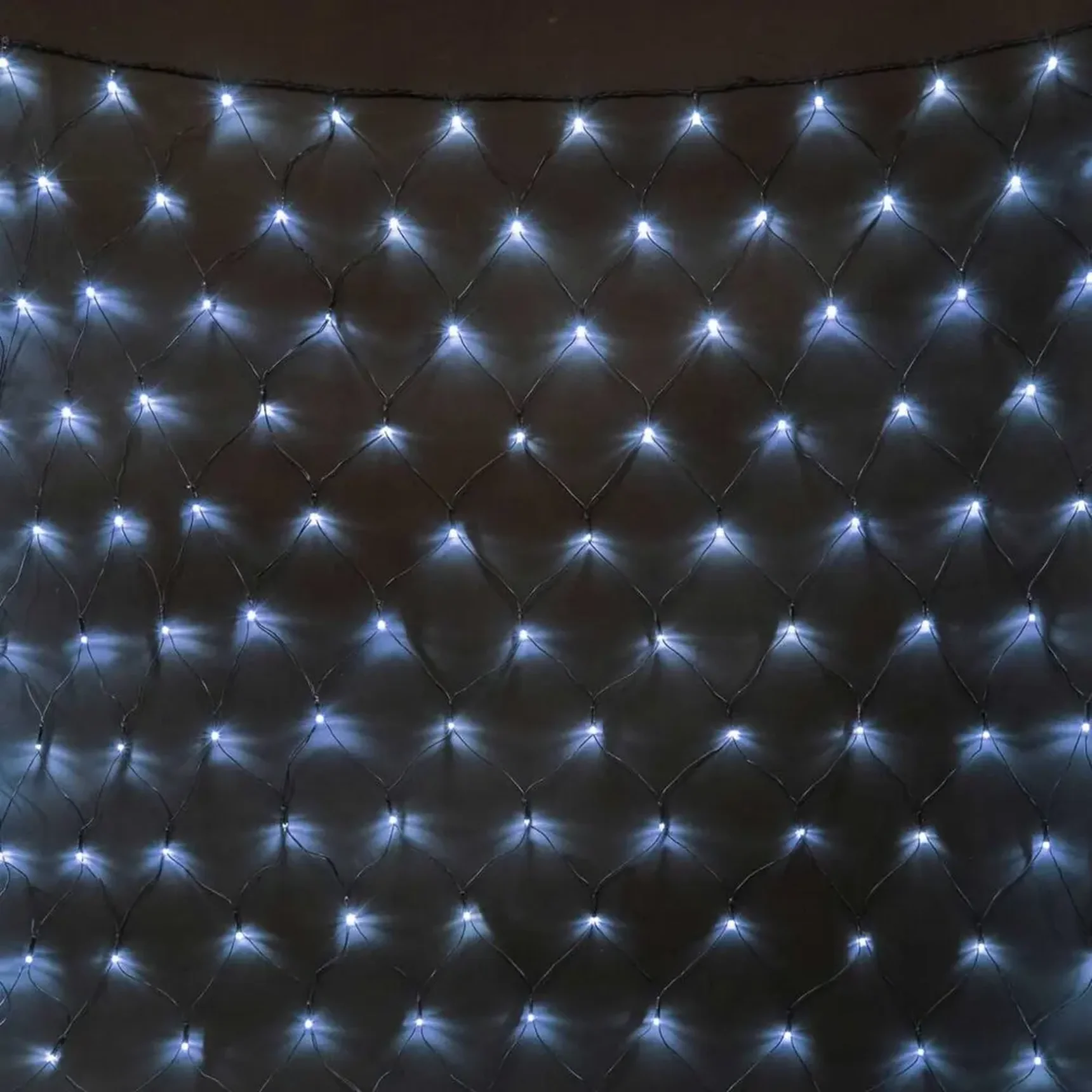 Светодиодная Сеть 2 x 3 м Белая 24В, 384 LED, Провод Чёрный ПВХ, IP54