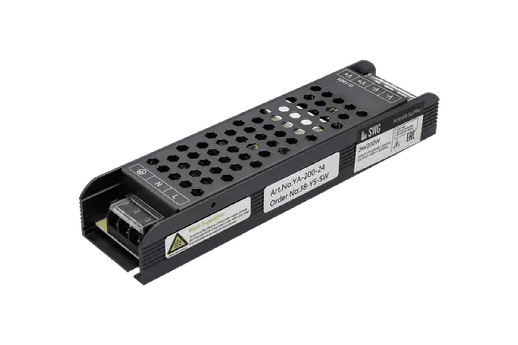 Блок питания для светодиодной ленты, 200Вт, 24В, YA-200-24