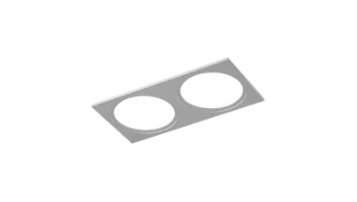 Рамка двойная для серии COMBO 1 квадратная, белая, COMBO-1S2-WH