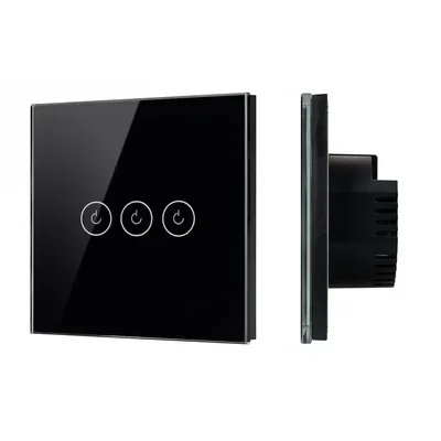 Выключатель сенсорный SWT-OMALI-S03-ZB-BK (250V, 10A, Zigbee) (Arlight, Стекло)