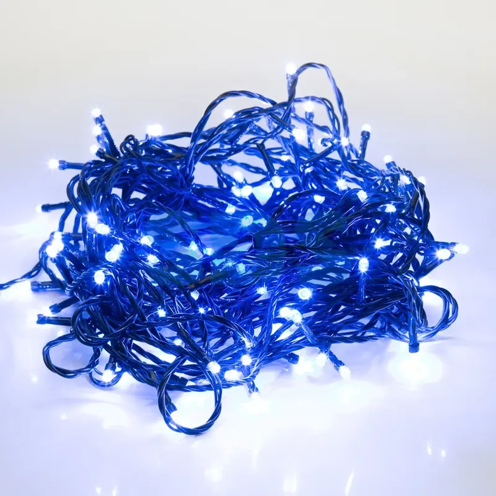 Гирлянда Твинкл Лайт 4 м, темно-зеленый ПВХ, 25 LED, цвет: Синий