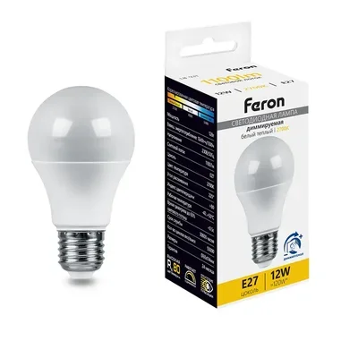 Лампа светодиодная диммируемая Feron LB-931 Шар E27 12W 230V 2700K, 51052