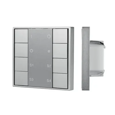 INTELLIGENT ARLIGHT Кнопочная панель DALI-201-23-1G-4SC-DIM-DT6-IN Silver (BUS, Frame) (IARL, IP20 Металл, 3 года)