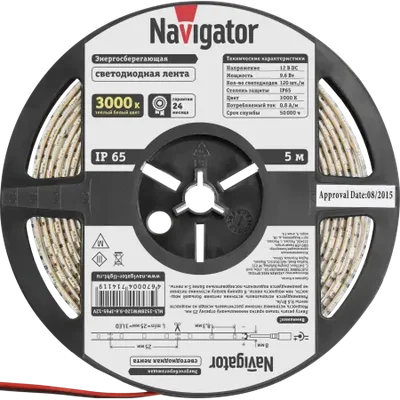 Светодиодная лента NLS-3528WW120-9.6-IP65-12V R5